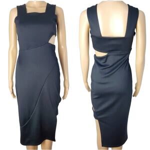 New Topshop Wide Strap Sexy Cut-Out Little Black Dress